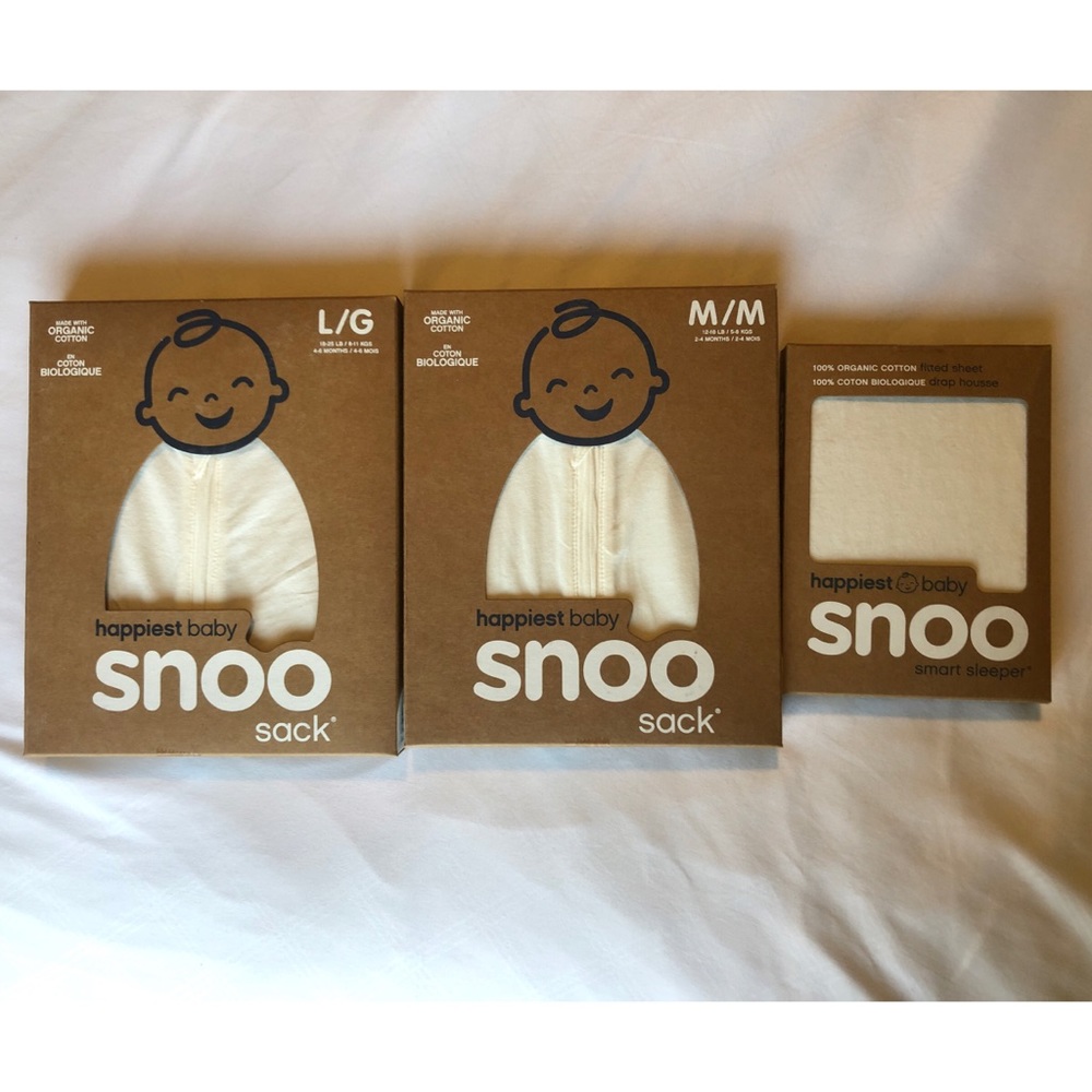 Snoo Bundle! Fitted Sheets + M + L Sleeper Sacks